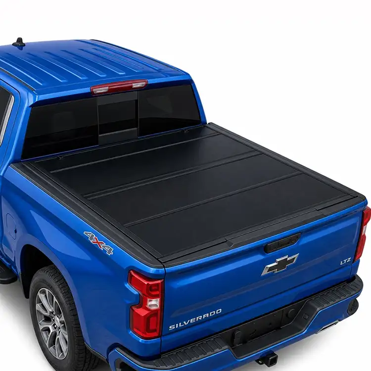 Chewy Silverado को लागि कम प्रोफाइल हार्ड Quad-Fold Tonneau कभर