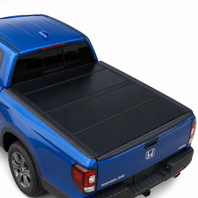 Honda Ridgeline को लागि कम प्रोफाइल हार्ड क्वाड-फोल्ड Tonneau कभर