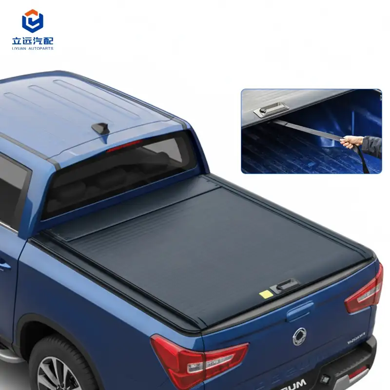 Ssangyong को लागि म्यानुअल हार्ड एल्युमिनियम फिर्ता लिन योग्य Tonneau आवरण